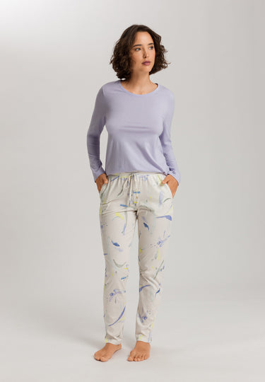Sleep And Lounge Relaxed Round Neck Top | Purple Heather 74844-2474